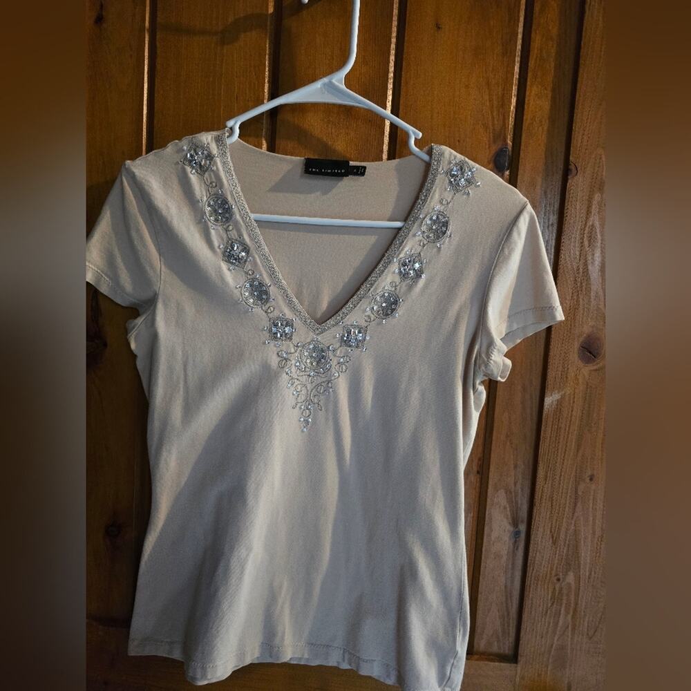 Embellished Beige Top